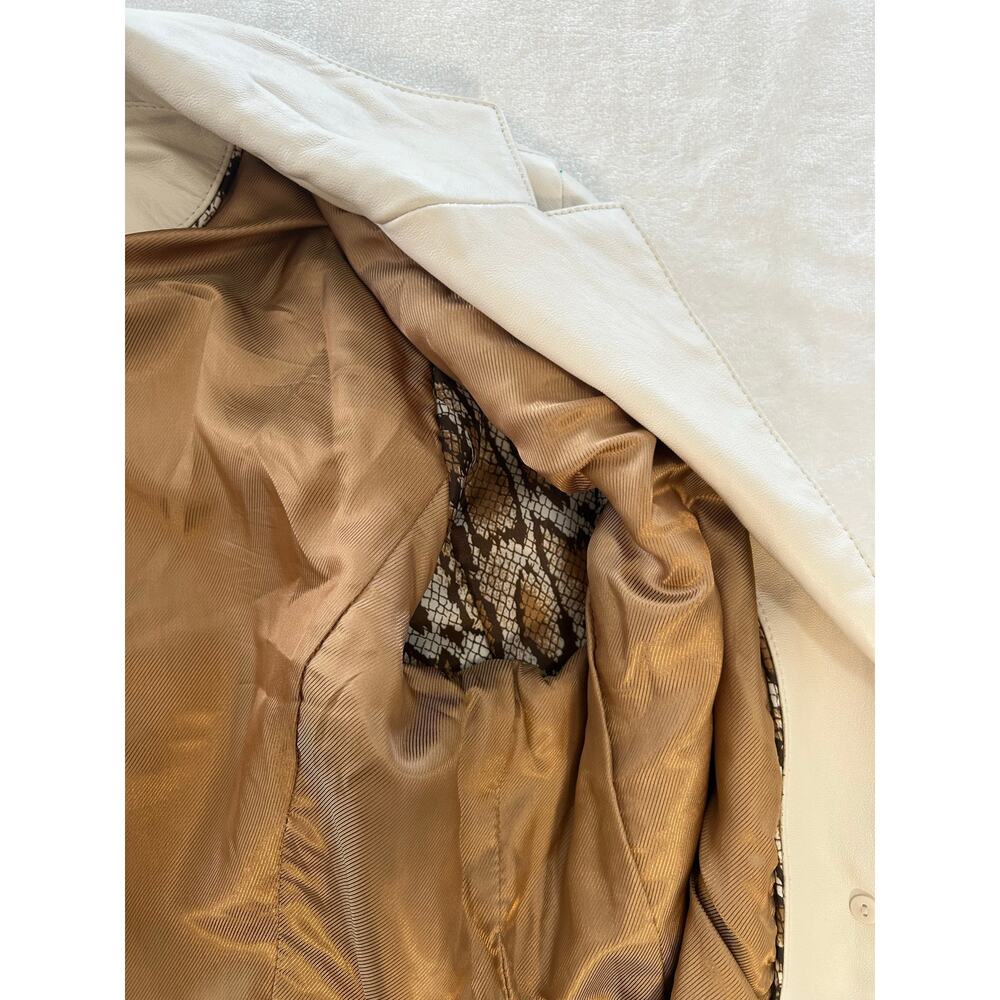 Wilsons Leather Womens Medium Jacket with Camel Lining and Snake Skin Pockets XC - Picture 12 of 16